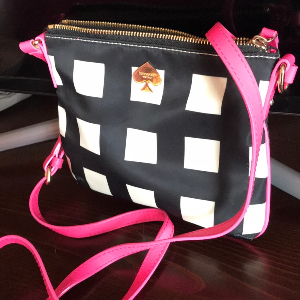 Kate Spade black and white cross-body bag